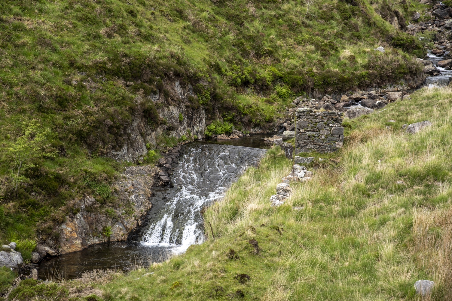 Remains of weir for mill launder, submitted by ilt on 12-12-2025.
© Iain Taylor Remains of weir for mill launder