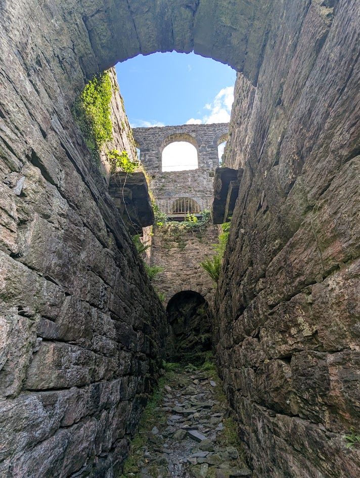 Ynys y Pandy - waterwheel pit, submitted by BertyBasset on 16-11-2025.
© Robin Griffiths Ynys y Pandy - waterwheel pit