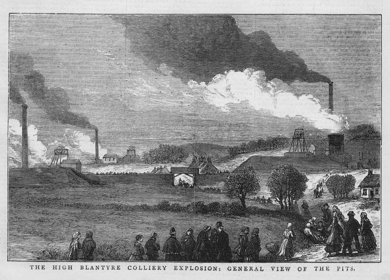 High Blantyre Colliery, General View of the Pits – The Pictorial World 1877