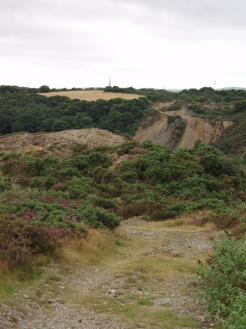 Spoil heaps at Wheal Alfred