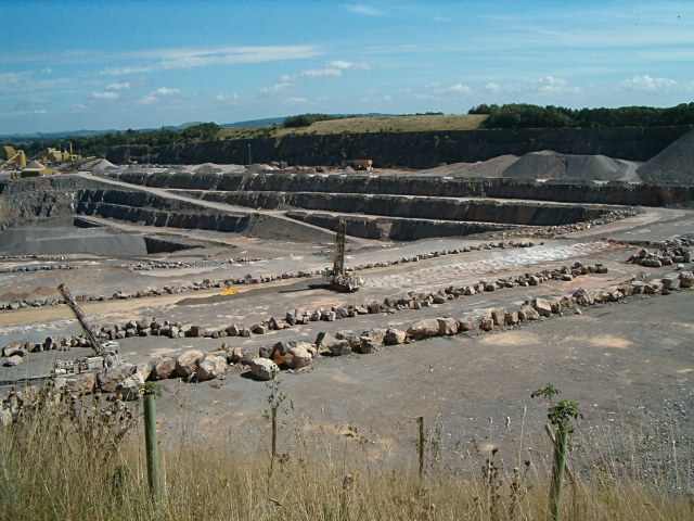 Limestone quarry. Part of the western extension of Whatley Quarry.