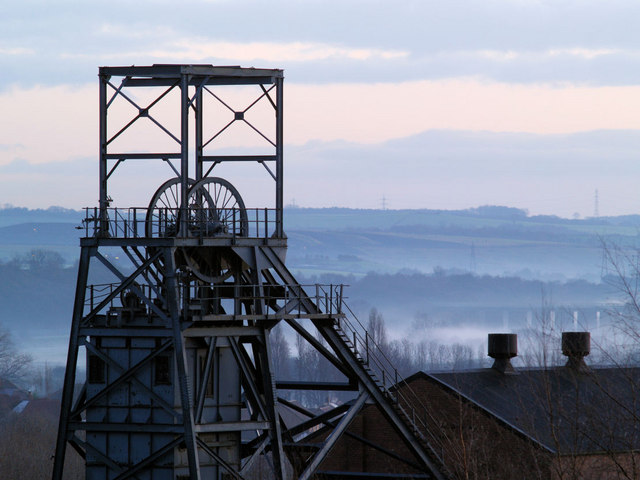 The winding tower of the former Barnsley Main Colliery seen in 2006.