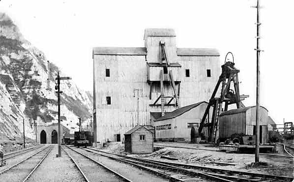 The abandoned Brady shaft is seen in the background; this remains much the same as in pictures above. , submitted by Buddle-Bot on 05-10-2024.
Public Domain The abandoned Brady shaft is seen in the background; this remains much the same as in pictures above.
