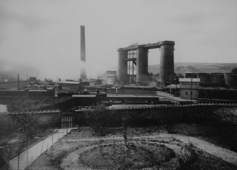 Grosmont Iron Works, c. 1880, view westward over railway station