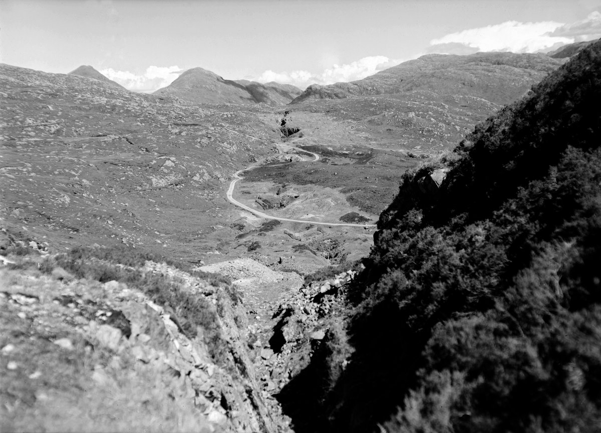 1949 - Strontian Lead Mines. Argyllshire. Clashgorm Winze and shaft just beyond road.