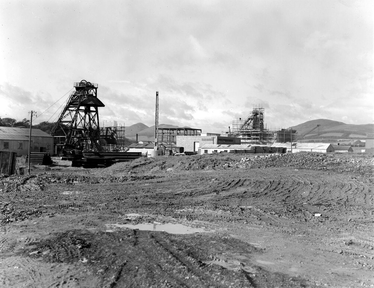 1956 - Bilston Glen Colliery near Loanhead, during construction 1956, Midlothian.