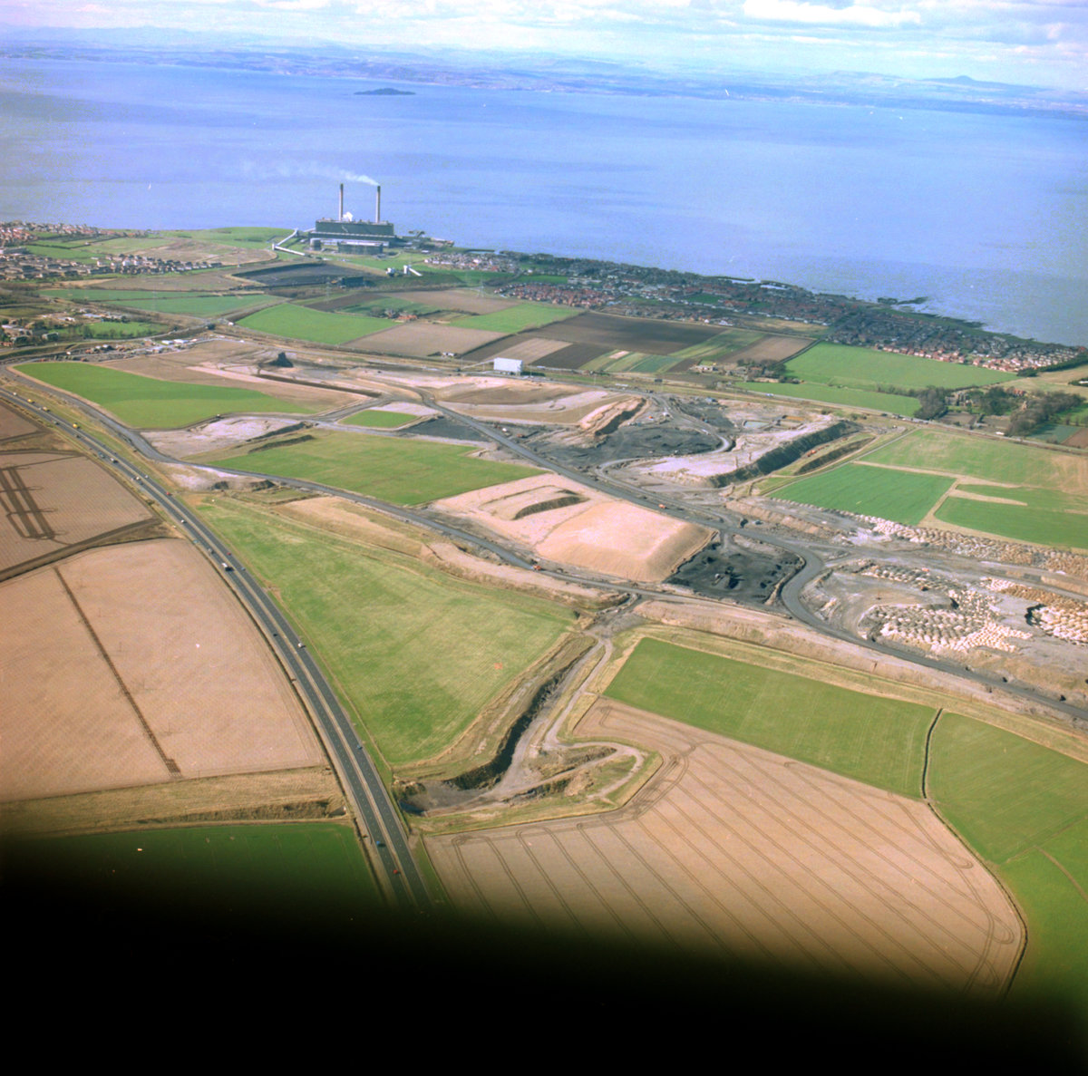 May 1996 - Oblique aerial view of the Blindwells Opencast Site, East Lothian.