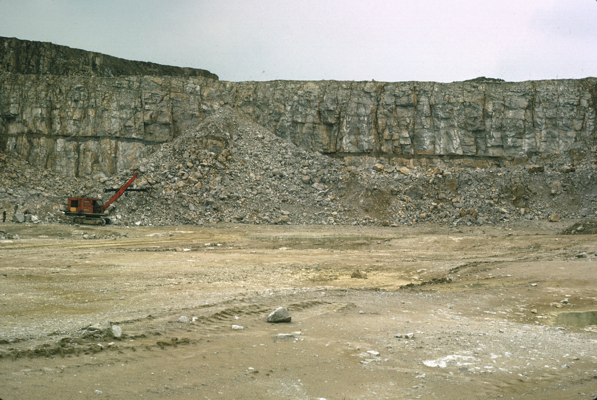 May 1973 - Hillhead Quarry near Buxton. Looking W.