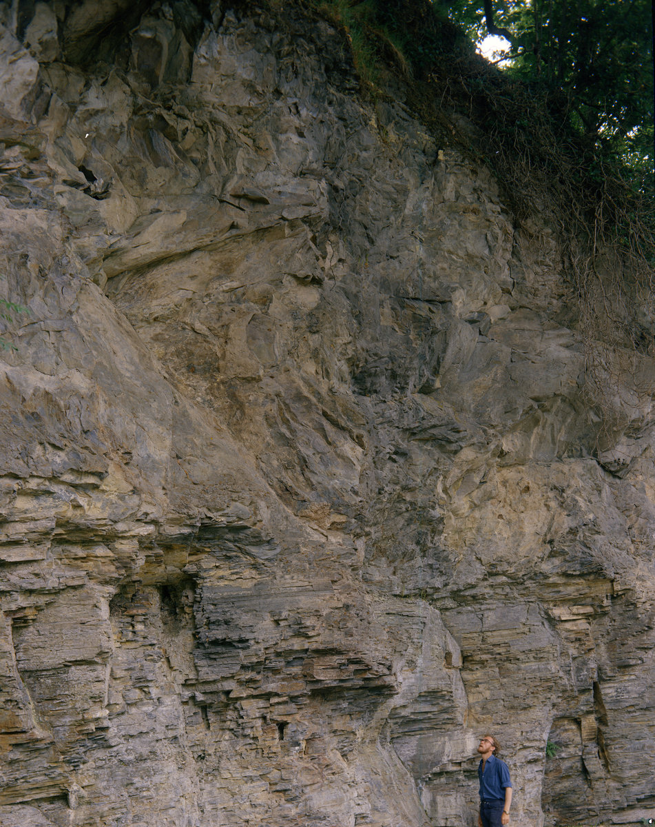 Jun 1970 - Roadside quarry NE of Ty'n-y-fford, 3.2 km. SSW of Llangerniew.