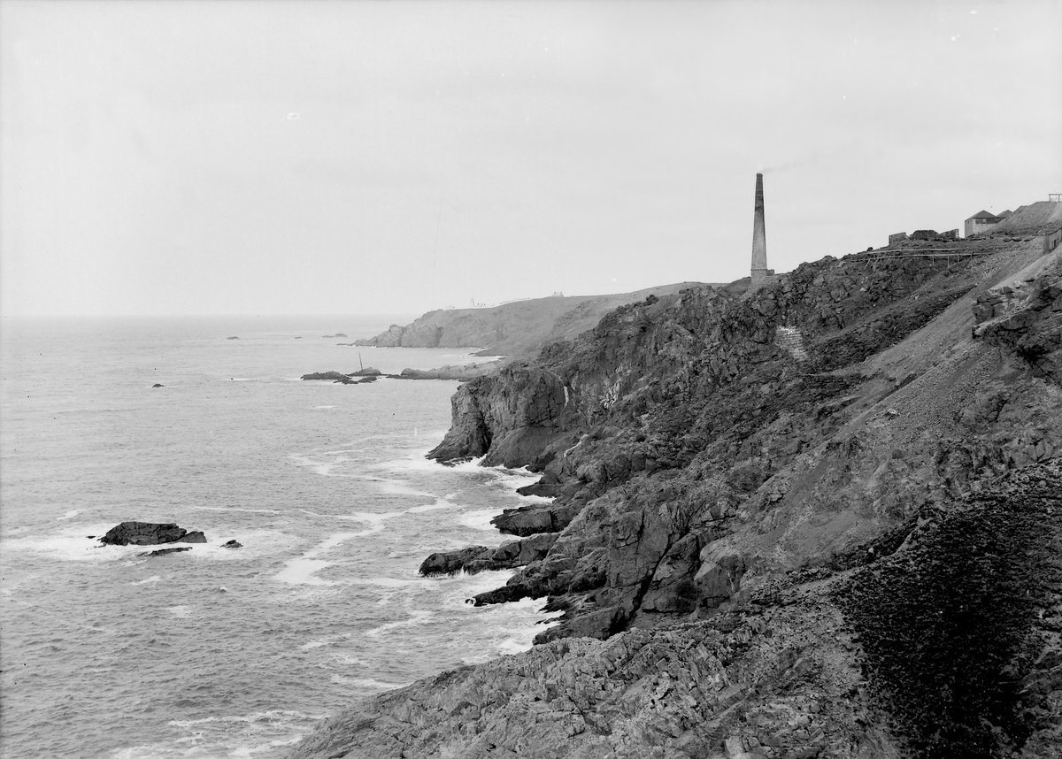 Jan 1905 - Between Levant Mine and Pendeen Watch, St. Just. Looking NE., submitted by Buddle-Bot on 08-11-2025.
Bgs No. P200241; Hall, T.C.; © Crown. Image & Text: BGS Geoscenic, under OGL V2 License http://bit.ly/462AXmV Jan 1905 - Between Levant Mine and Pendeen Watch, St. Just. Looking NE.