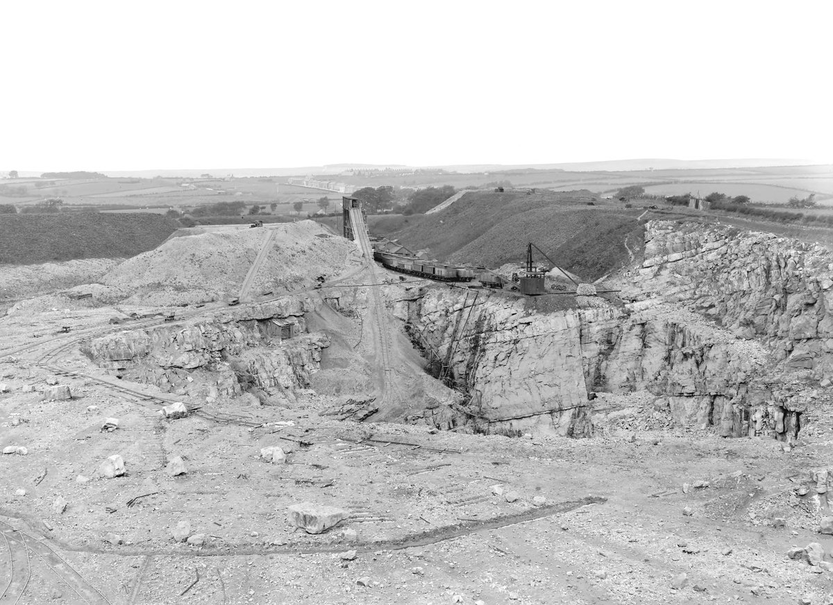 Aug 1924 - Rowrah Hall Quarry, 3 furlongs S. of Rowrah Station, Lamplugh parish. Looking NW.