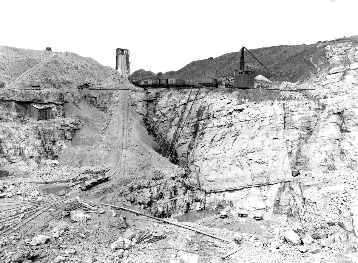 Aug 1924 - Rowrah Hall Quarry, 3 furlongs S. of Rowrah Station, Lamplugh parish. Looking NW.