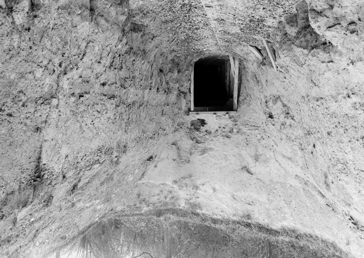 Dec 1930 - Hearthstone mine, near Marden Castle, 1 1/2 m. SE of Caterham Station. Looking NE.