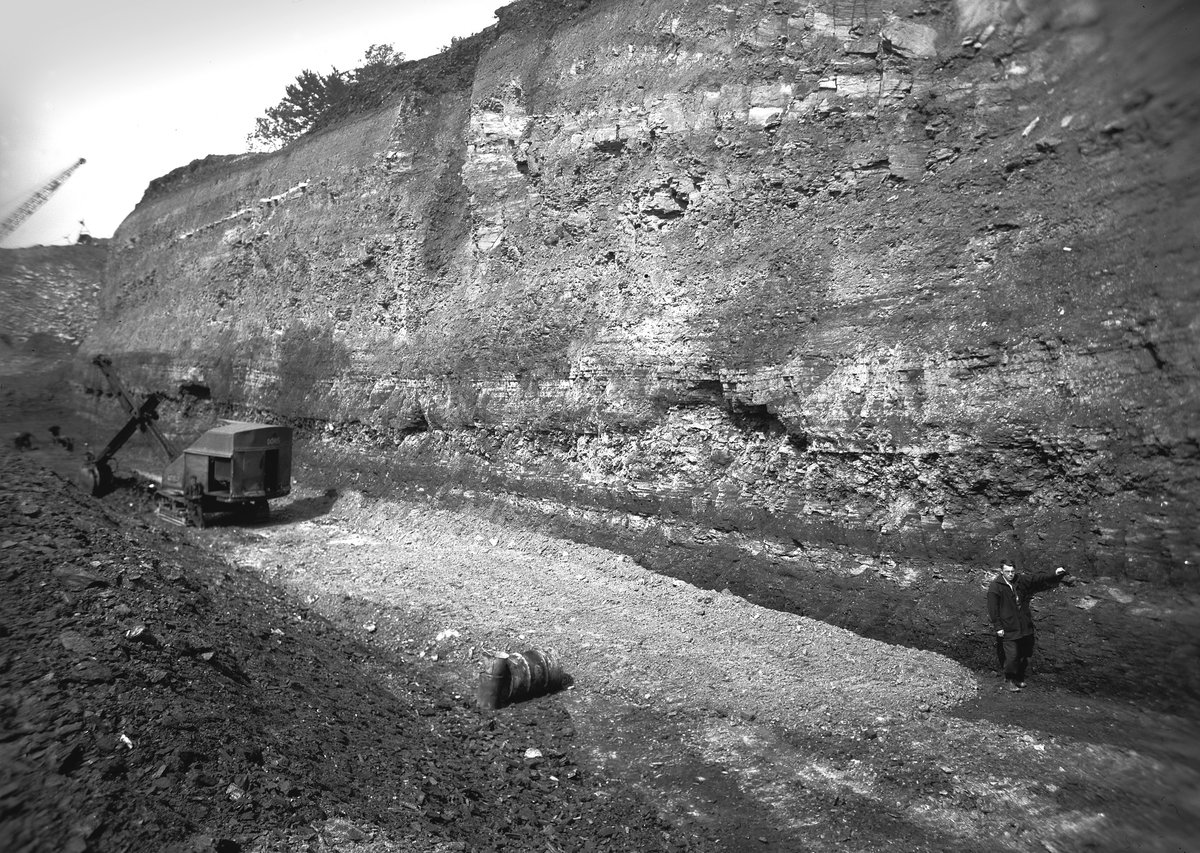 08 Jun 1945 - Opencast coal, old underground ironstone workings, Sowell Wood opencast site, Sowell Bridge, Yorkshire., submitted by Buddle-Bot on 08-11-2025.
Bgs No. P207937; Rhodes, J.; © Crown. Image & Text: BGS Geoscenic, under OGL V2 License http://bit.ly/462AXmV 08 Jun 1945 - Opencast coal, old underground ironstone workings, Sowell Wood opencast site, Sowell Bridge, Yorkshire.