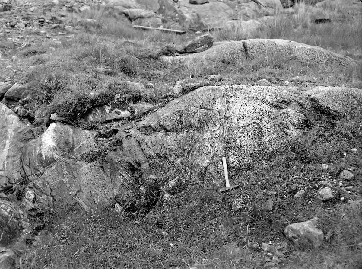 1949 - Near Bellsgrove Engine Shaft (1188.7 m. W. 30 degrees S. of 1426 Druim Glas) at Strontian Lead Mines.