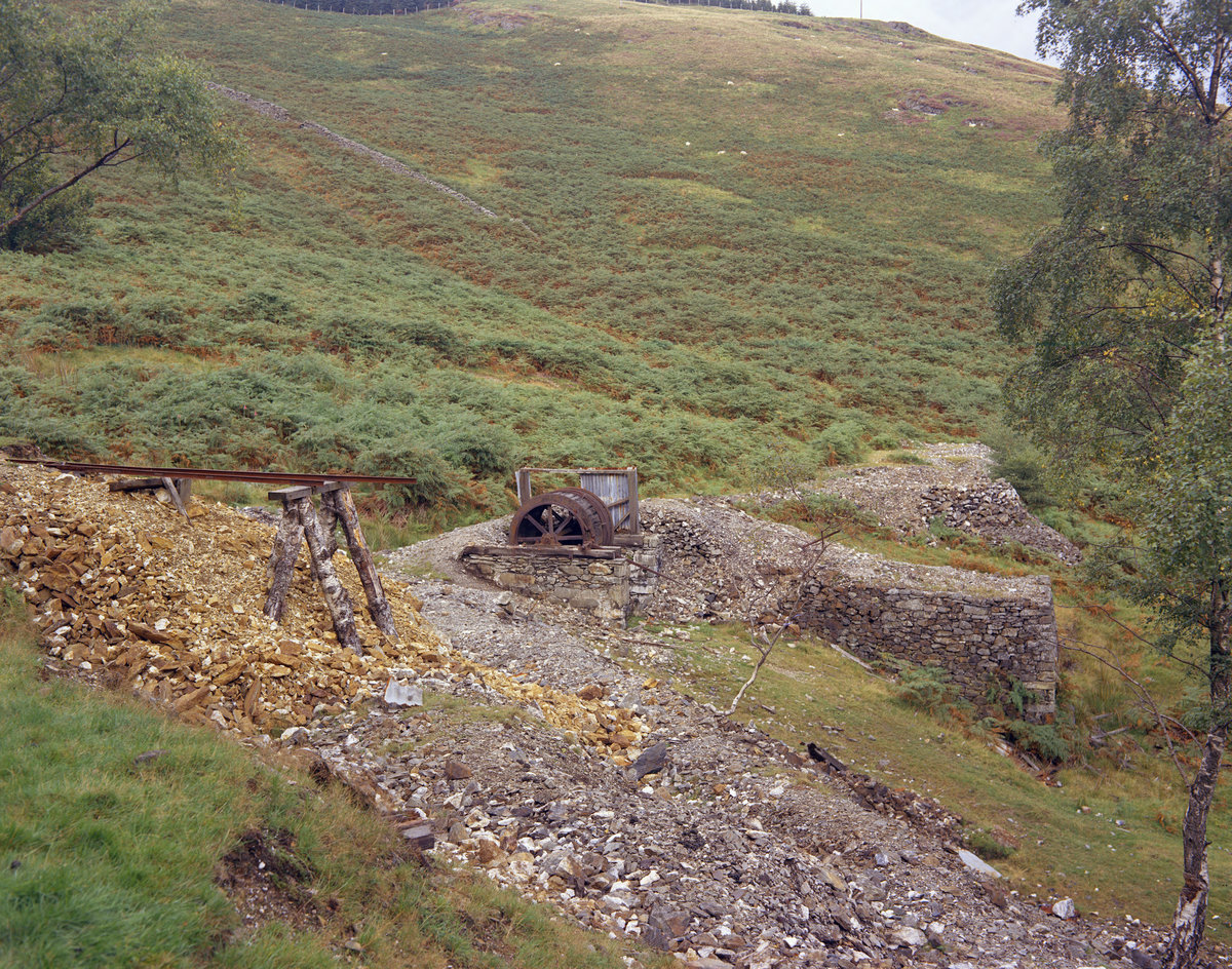 Sep 1974 - Gwynfynydd Gold Mine. Looking NE.