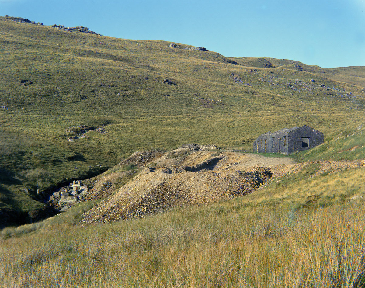 Sep 1975 - Prince Edward Mine, Upper Afon Llafar. Looking NE.